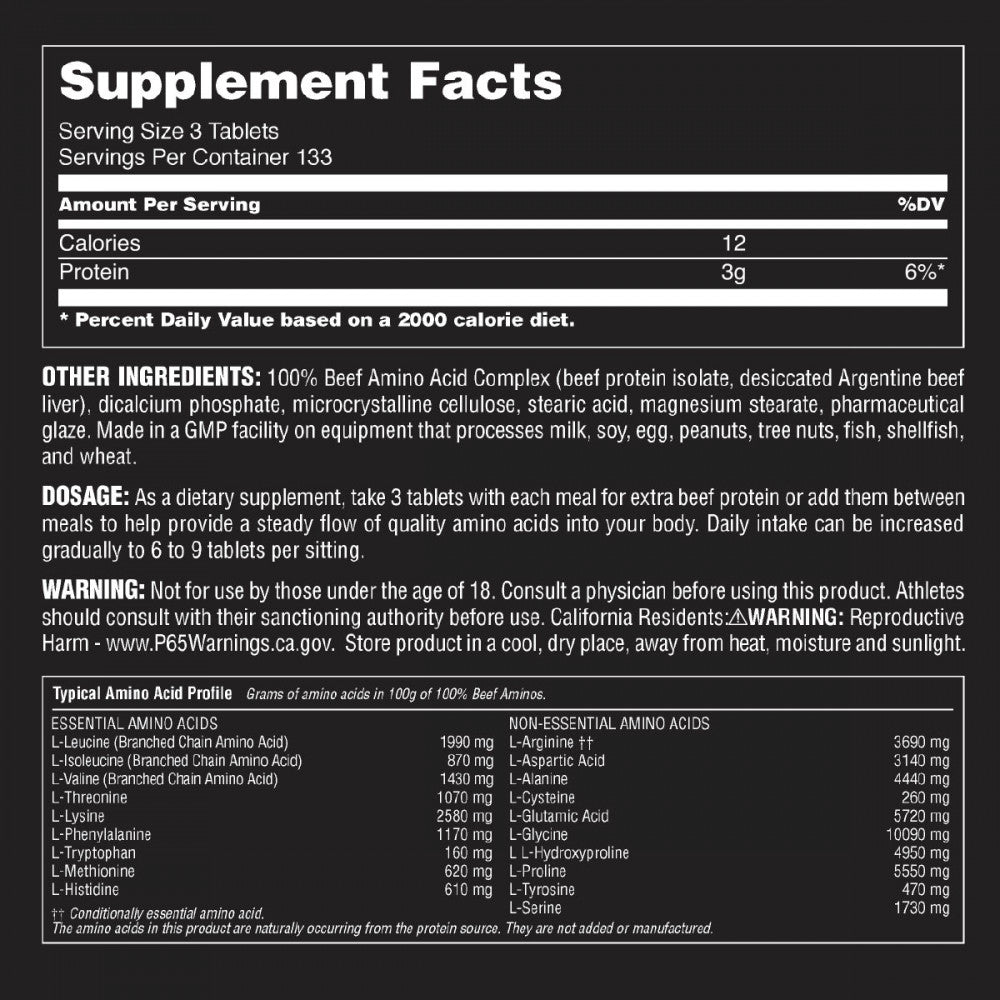 Beef Aminos Universal - The Supplements Factory