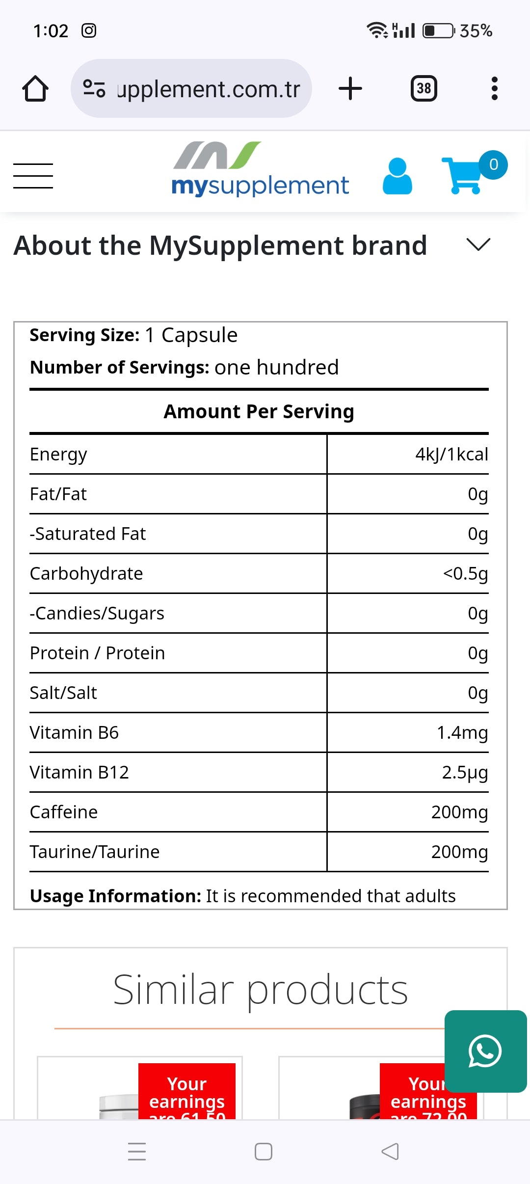 Caffeine Energy Capsules - The Supplements Factory
