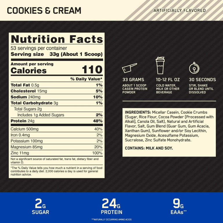 Casein Optimum Nutrition - The Supplements Factory