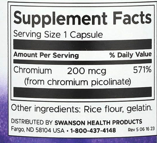 Chromium Picolinate - The Supplements Factory