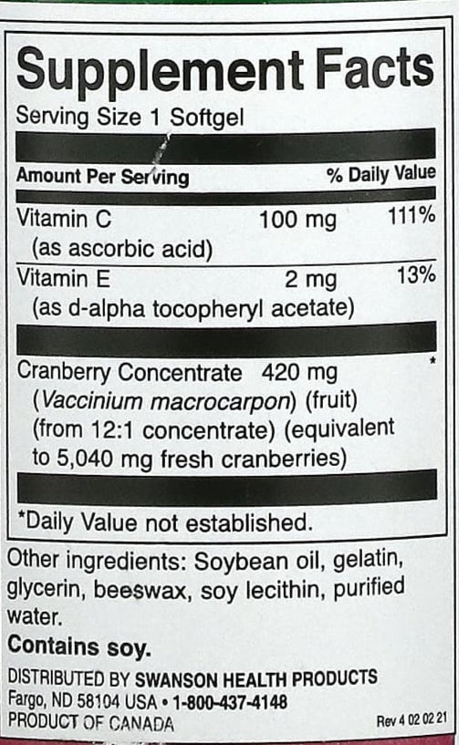 Cranberry Swanson - The Supplements Factory