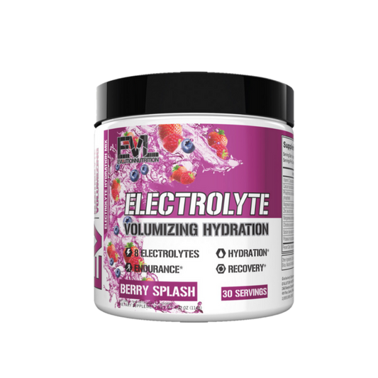 EVL Evolution Nutrition Electrolyte Volumizing Hydration Berry Splash supplement with 30 servings