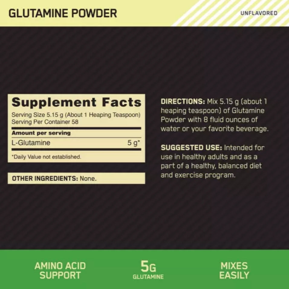 Glutamine Optimum Nutrition - The Supplements Factory