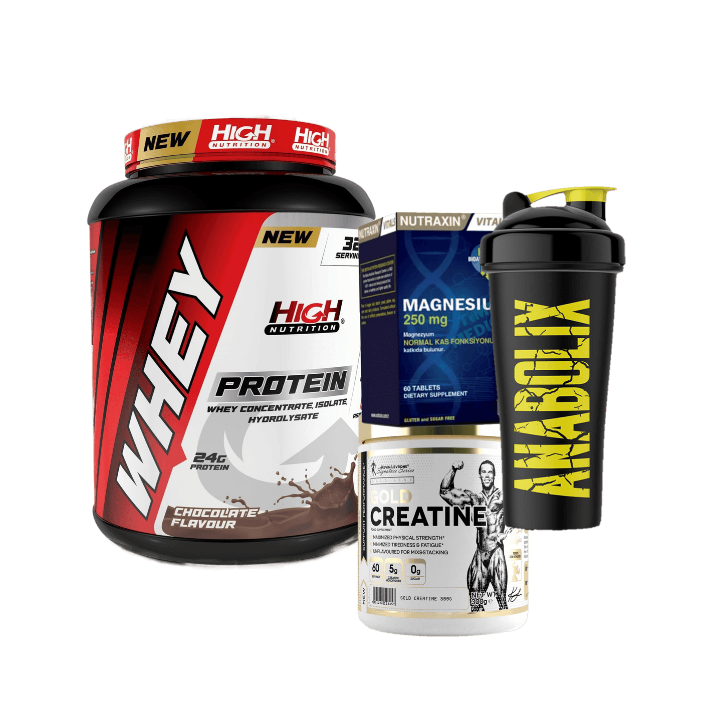 High Whey / Gold Creatine / Shaker - The Supplements Factory