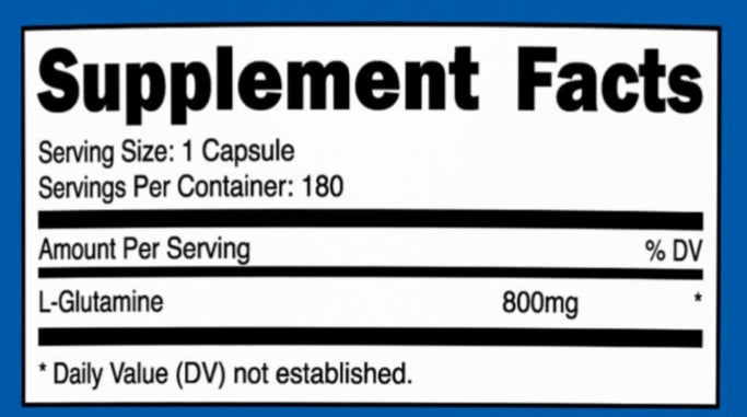 L Glutamine Capsules - The Supplements Factory
