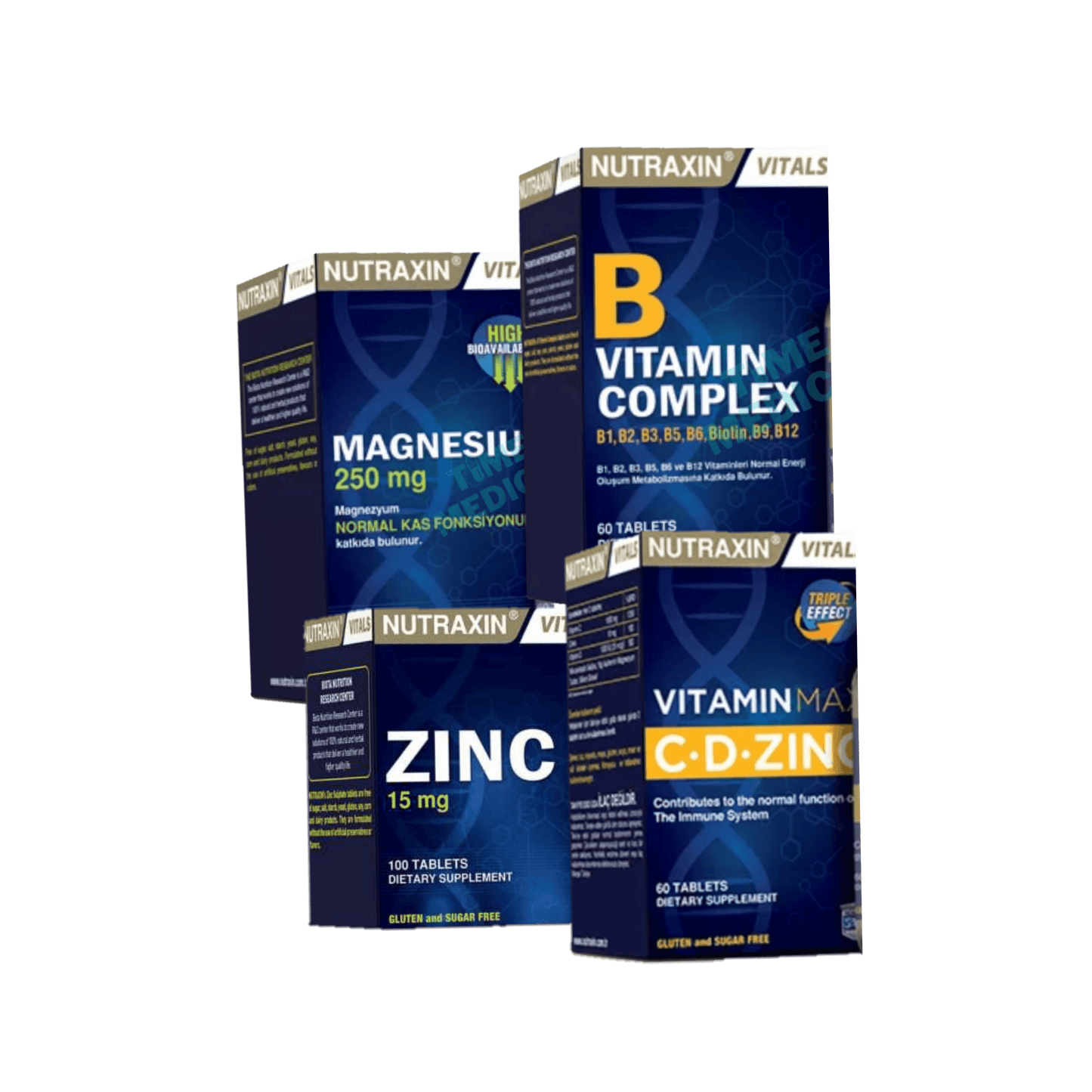 Magnesium Citrate/ B complex / Vitamin C.D.Zinc/ Zinc - The Supplements Factory