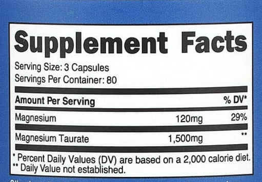 Magnesium Taurate - The Supplements Factory