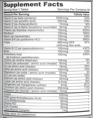 Multi Vitamins O vita - The Supplements Factory
