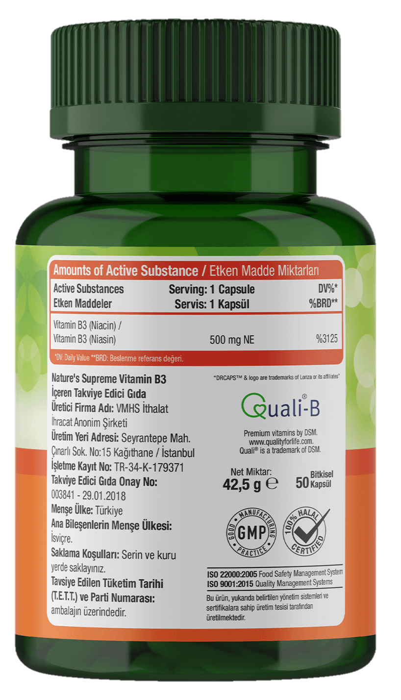 Niacin Vitamin B3 - The Supplements Factory