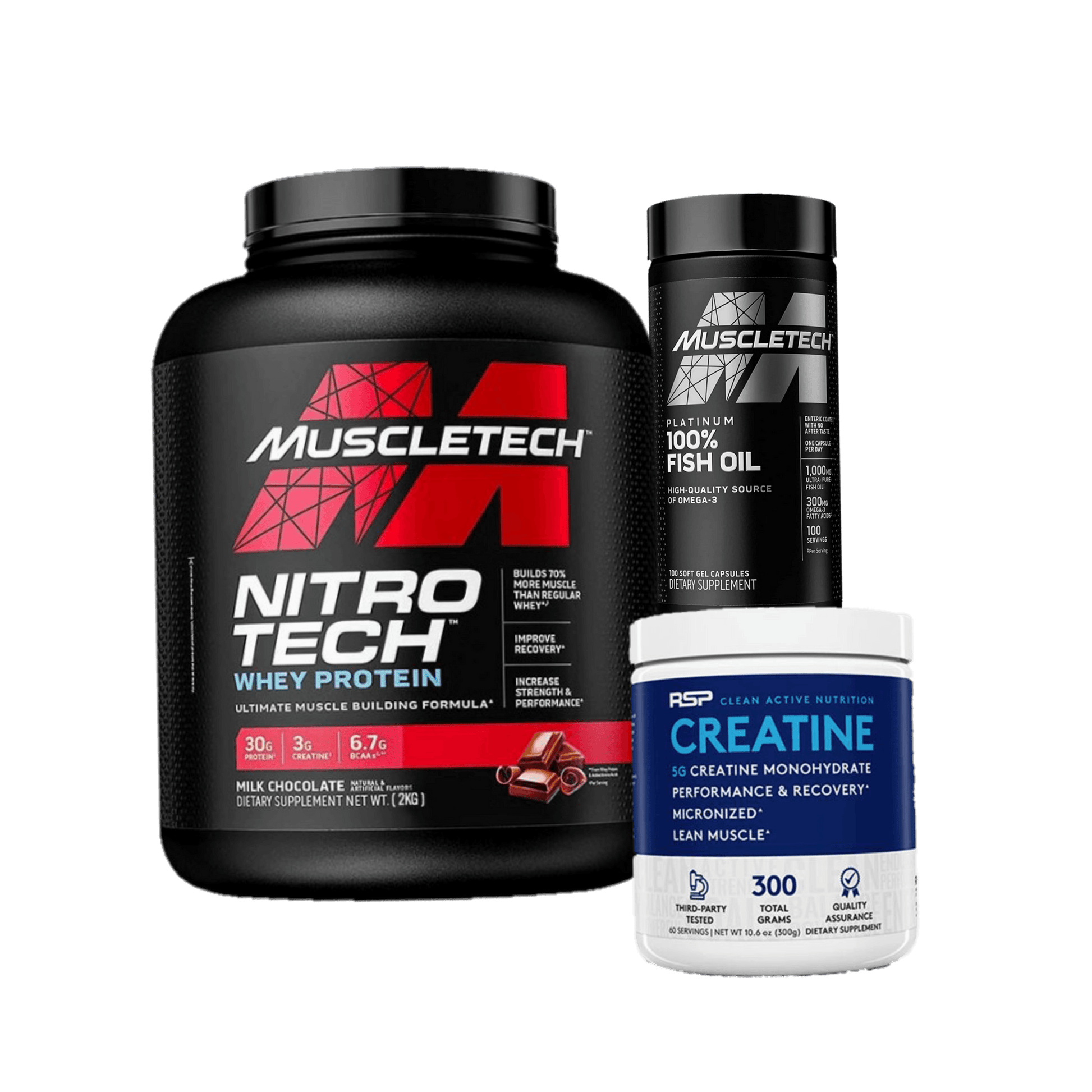 Nitrotech Whey / Rsp Creatine / Fishoil - The Supplements Factory