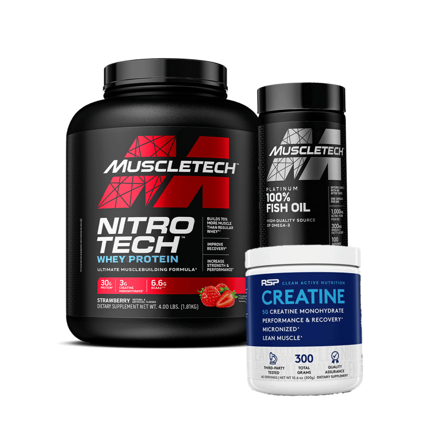 Nitrotech Whey / Rsp Creatine / Fishoil - The Supplements Factory