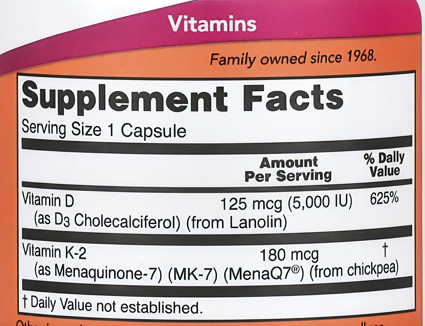 Vitamin d3k2 5,000 IU
