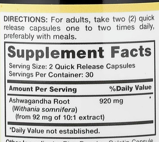 Ashwagandha Sundance quick release