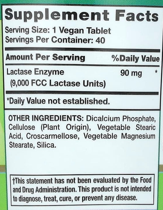 Lactase Enzyme