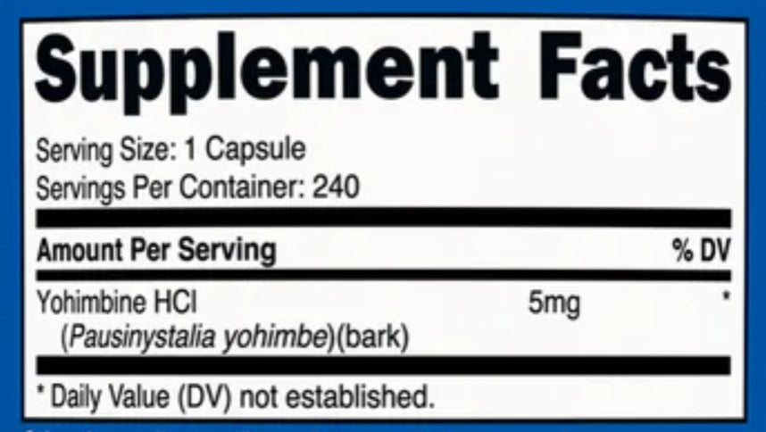 Yohimbine Nutricost 240 Caps
