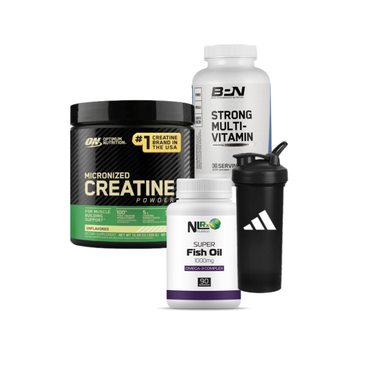 Optimum Creatine + Multivitamins + Fishoil + Shaker