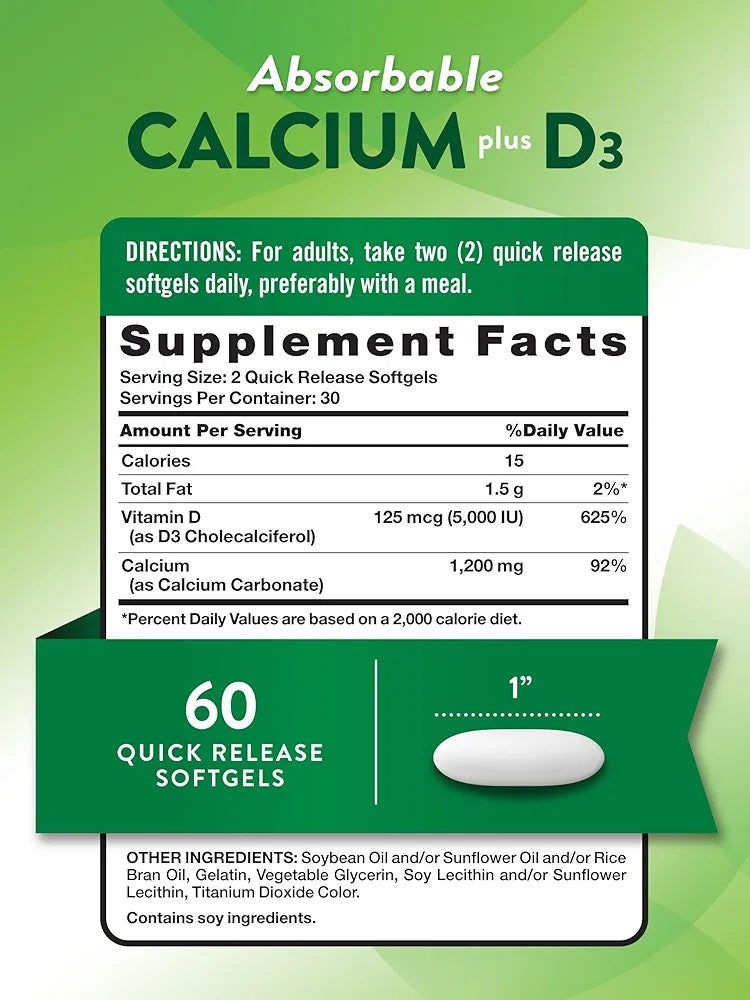 Calcium plus Vitamin d 5,000 IU