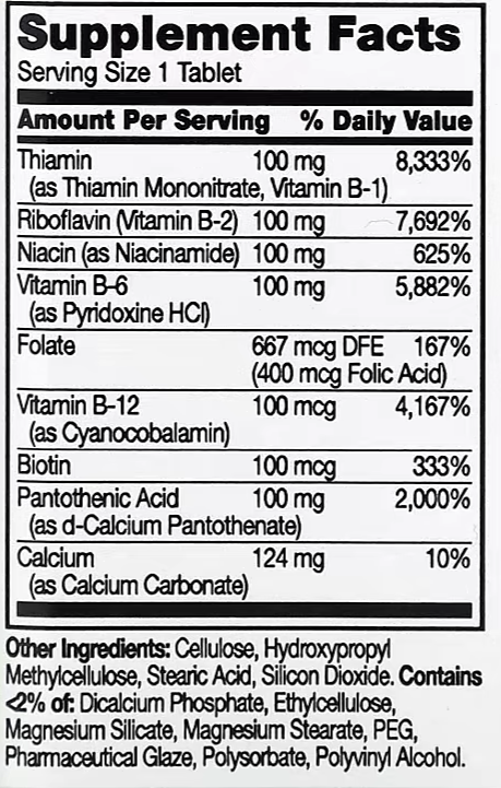 Vitamin B Complex - The Supplements Factory