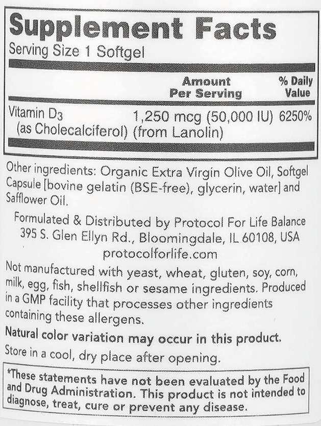 Vitamin D 50,000 IU - The Supplements Factory