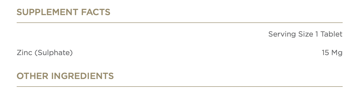 Zinc Nutraxin - The Supplements Factory