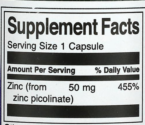 Zinc Picolinate Swanson - The Supplements Factory