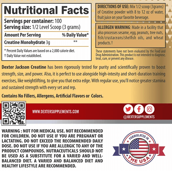 Dexter Jackson Creatine - The Supplements Factory