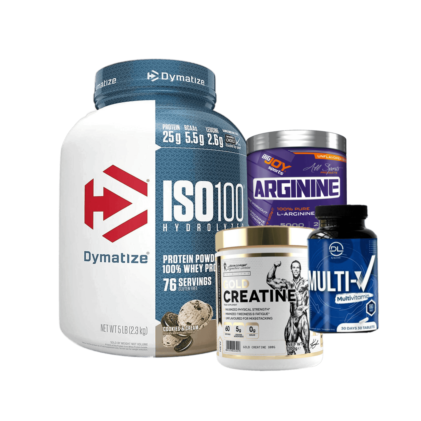 Iso 100 + Creatine + Arginine + Multi Vitamins - The Supplements Factory