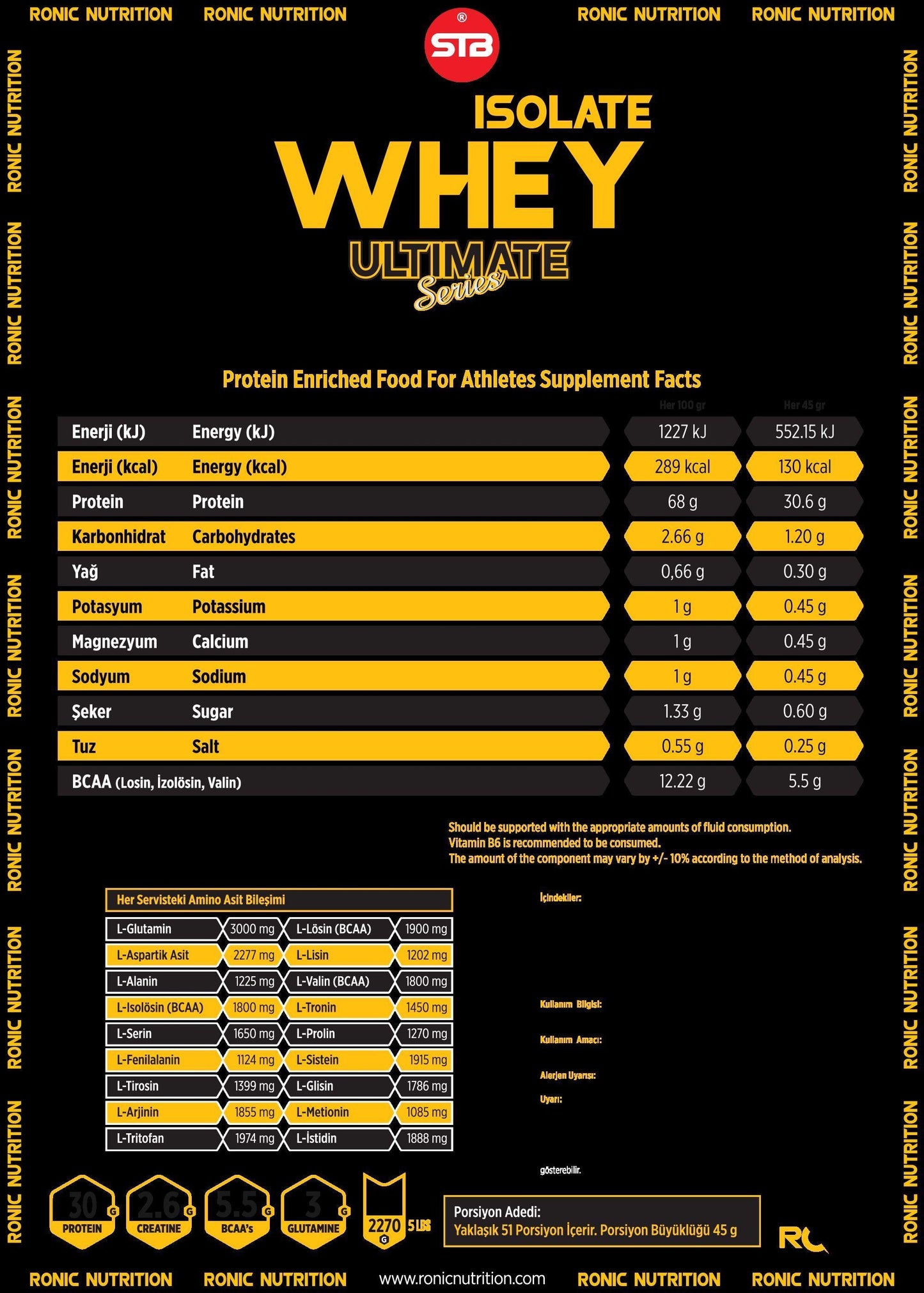 Ronic Isolate - The Supplements Factory