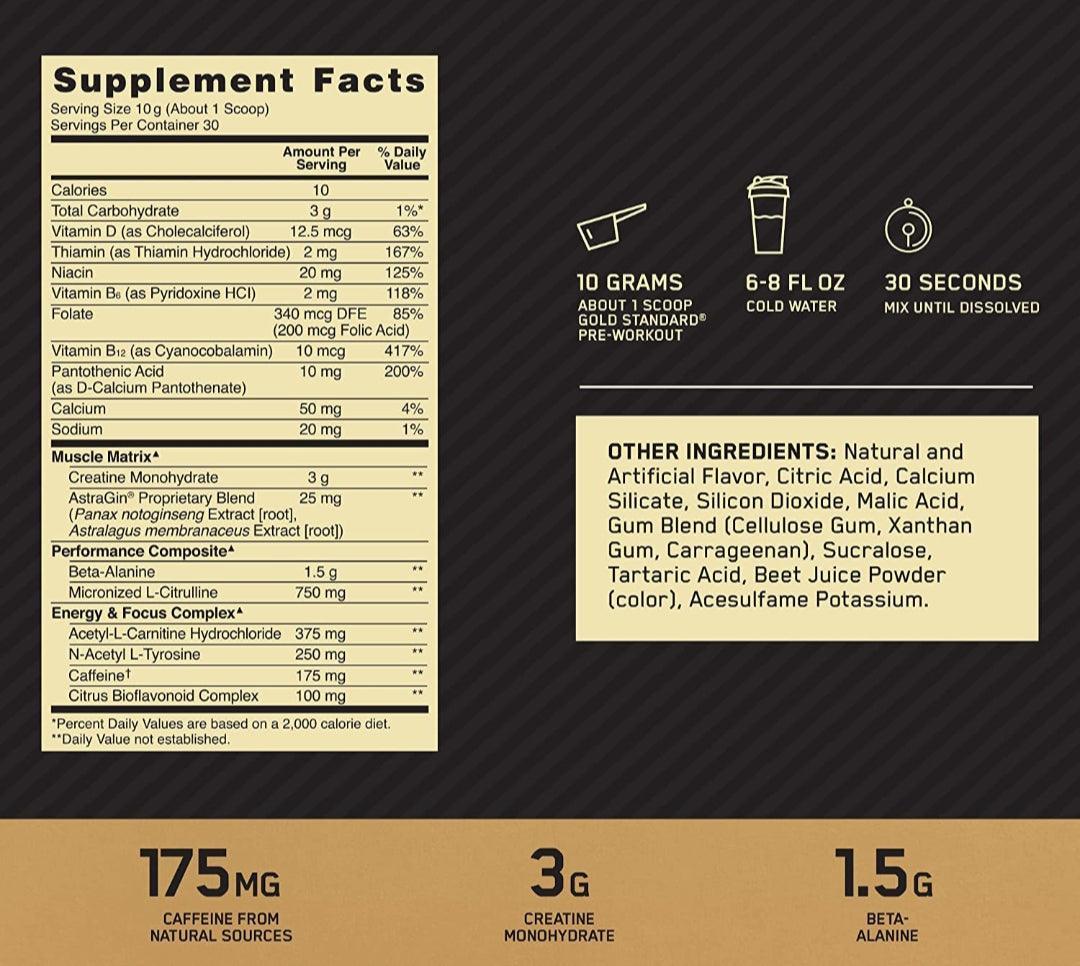 ON Gold Standard Pre Workout - The Supplements Factory