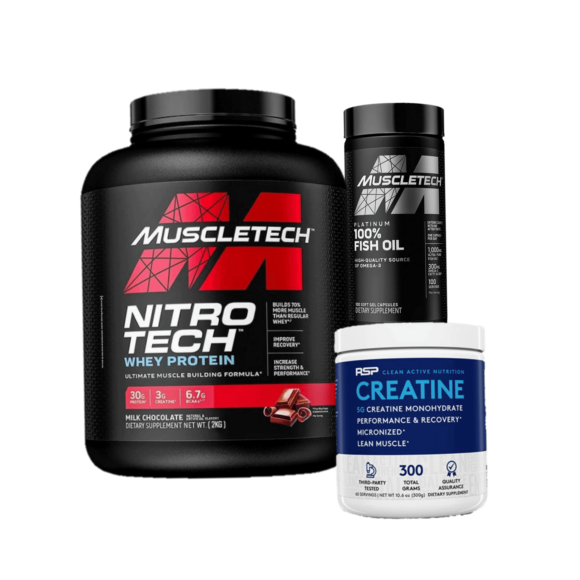 Nitrotech Whey / Rsp Creatine / Fishoil - The Supplements Factory