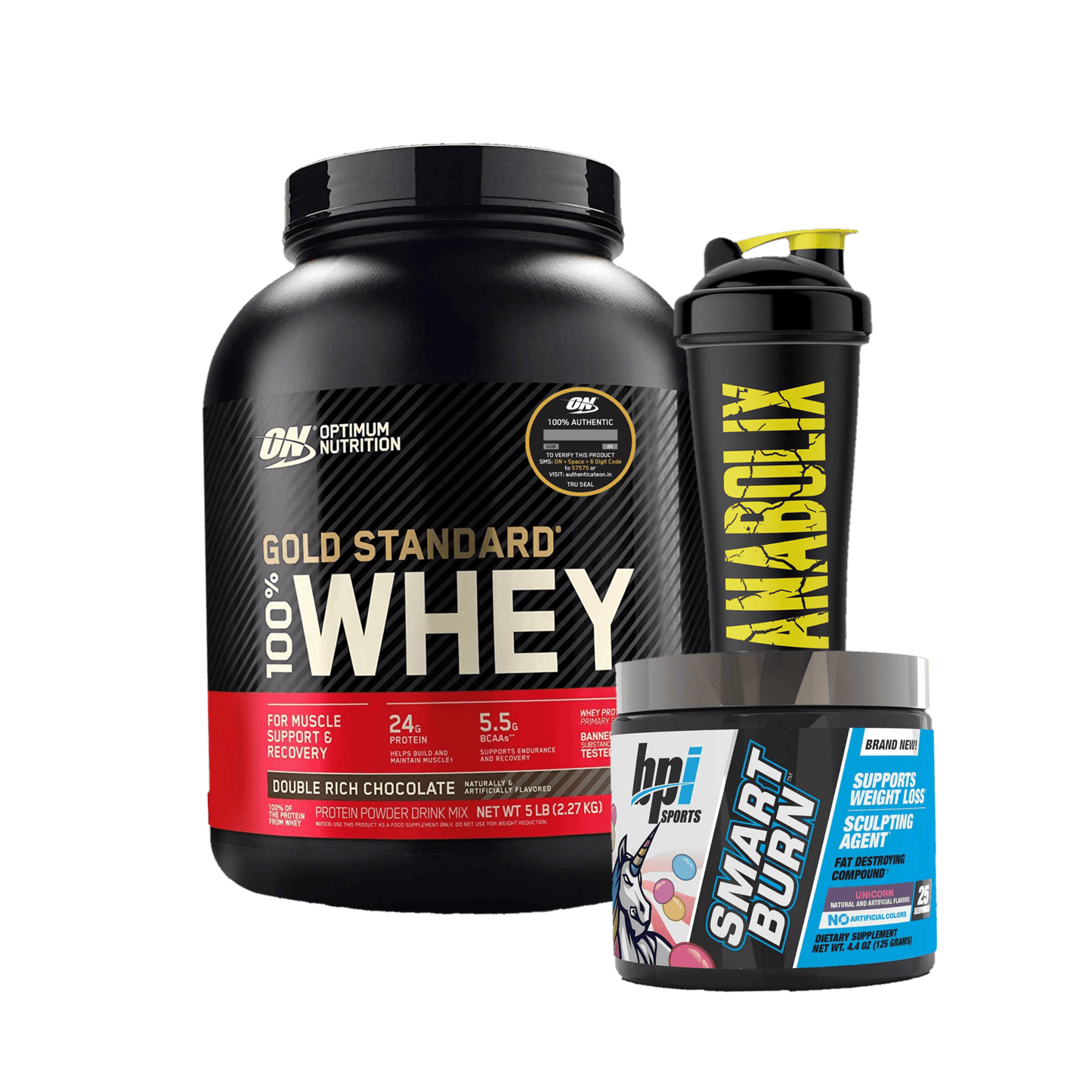 Whey Gold Standard / Smart Burn / Shaker - The Supplements Factory