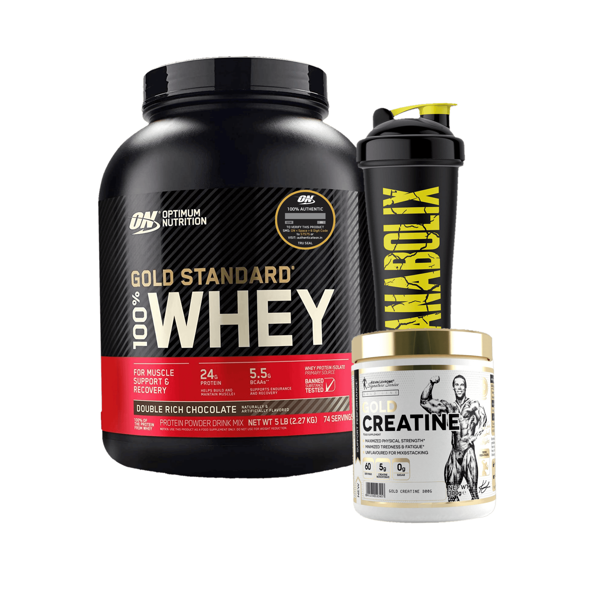 Whey Gold Standard / Gold Creatine / Shaker - The Supplements Factory
