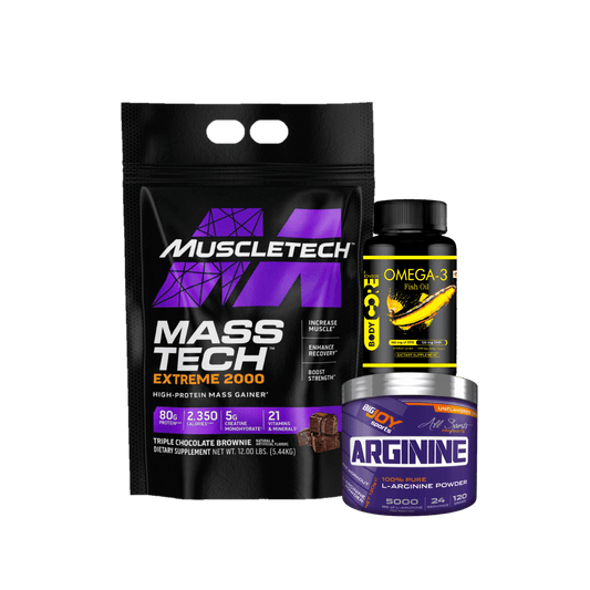 Masstech Extreme + Arginine + Omega 3 - The Supplements Factory