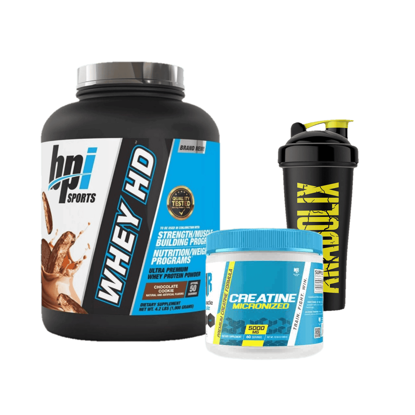 Whey BPI + Creatine 60 Servings+ Shaker - The Supplements Factory
