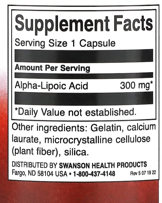 Alpha Lipoic Acid - The Supplements Factory