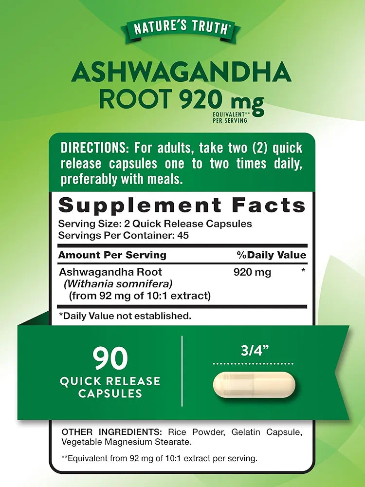 Ashwagandha Natures Truth - The Supplements Factory