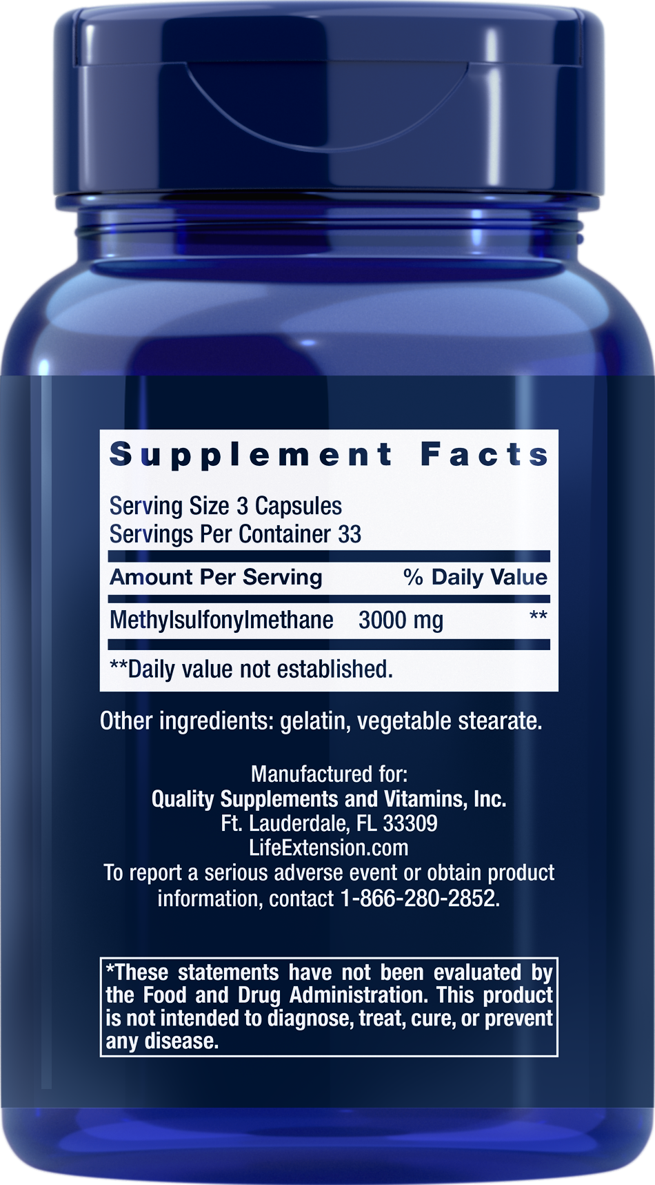 MSM Life Extension - The Supplements Factory