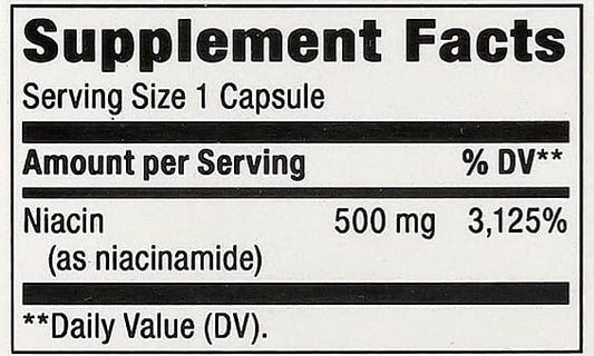 Niacinmide 500mg Natures Way