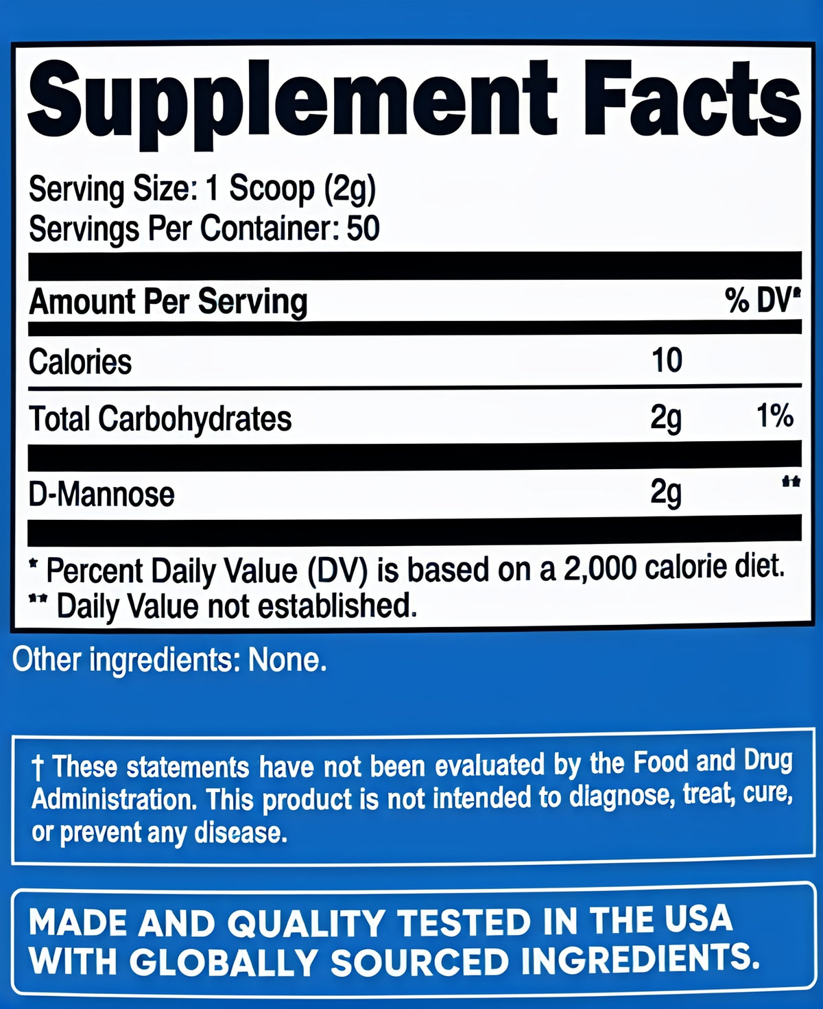 Nutricost D Mannose Powder