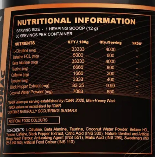 William Bonac Preworkout + Glycerol The Conqueror