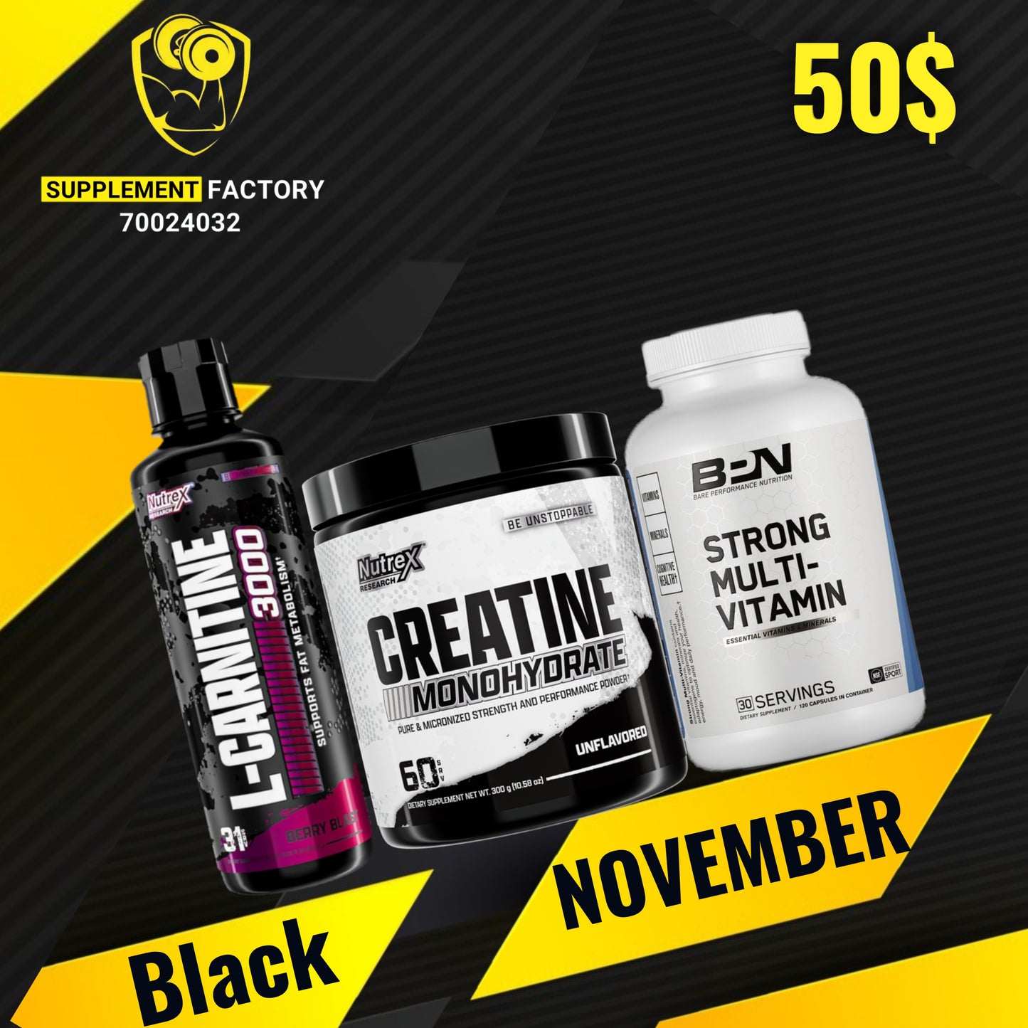 L-Carnitine + Creatine + Multi vitamins