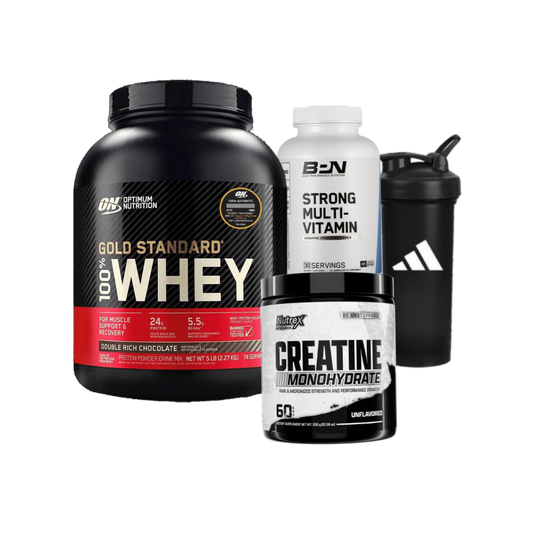 Gold Standard + Creatine + Multi Vitamins + Shaker