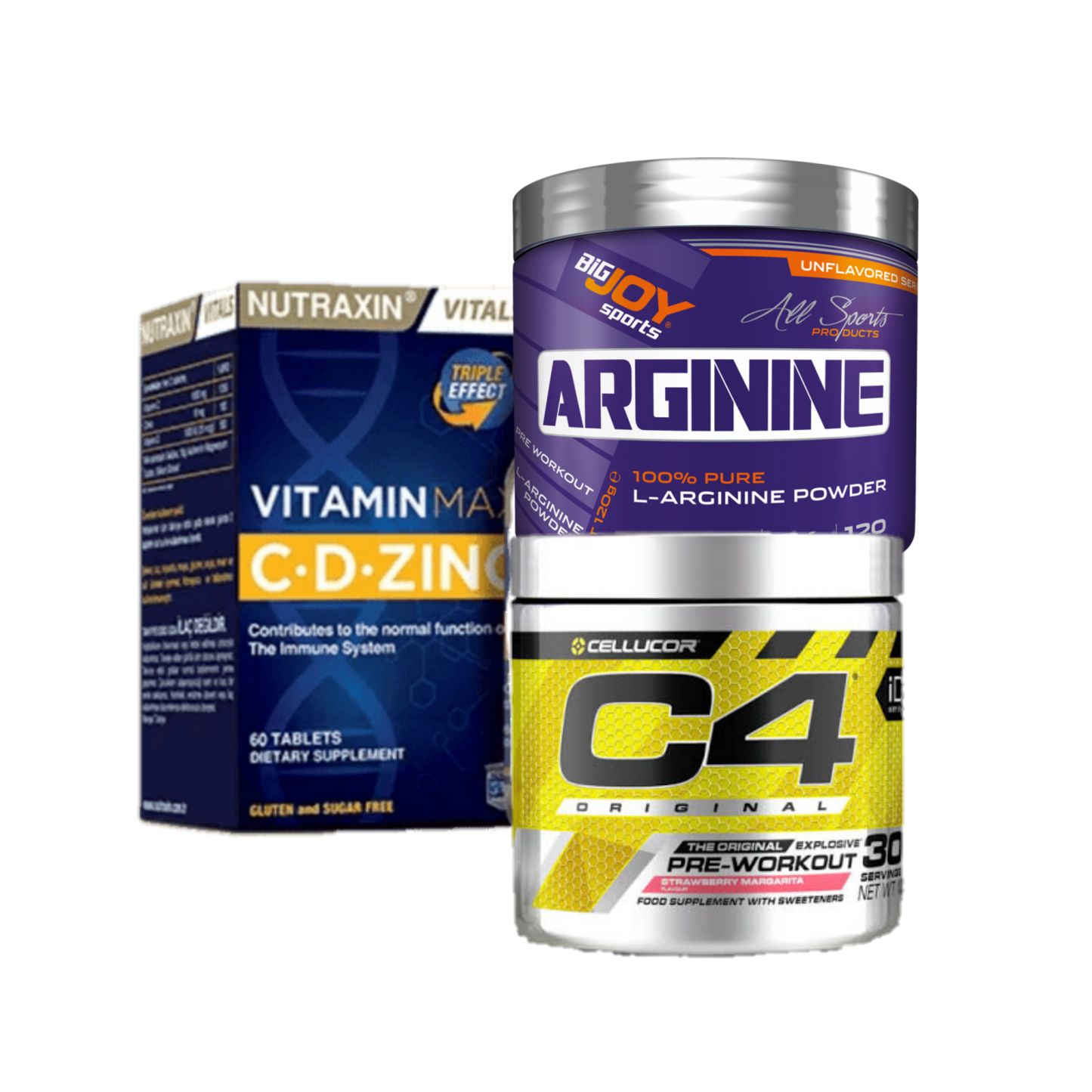 C4 Preworkout + Arginine + Vitamins C-D-Zinc