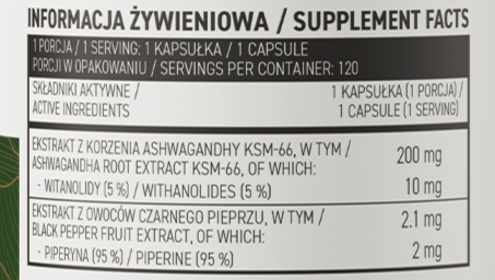 KSM Ashwagandha 120 Servings