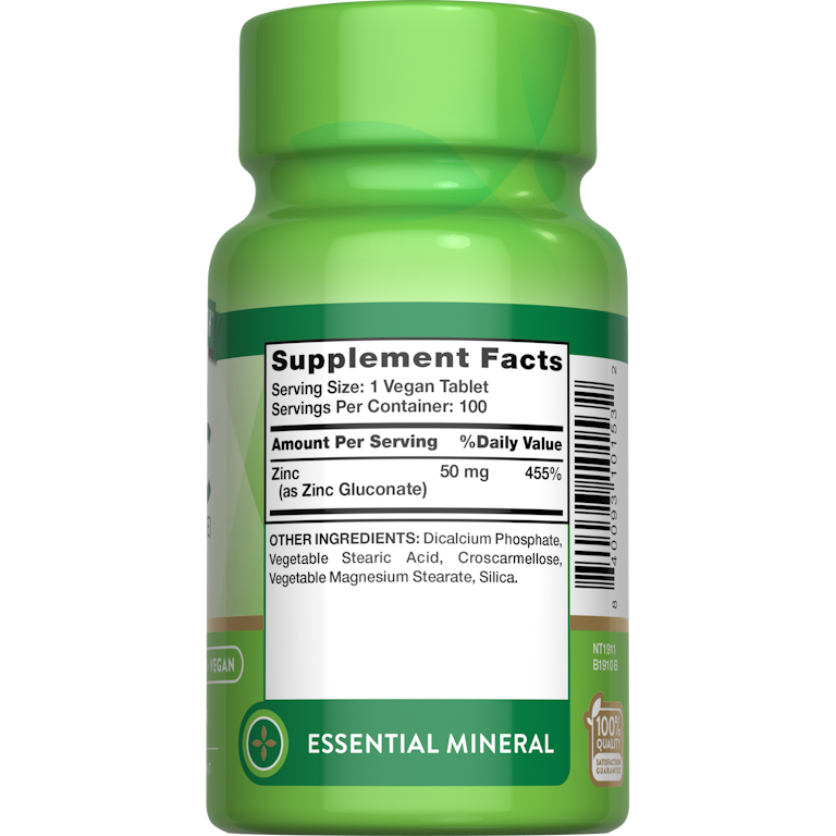 Zinc Chelated 50mg Natures Truth