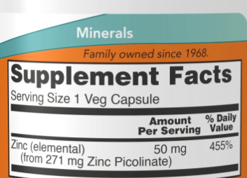 Zinc Picolonate 50mg Now