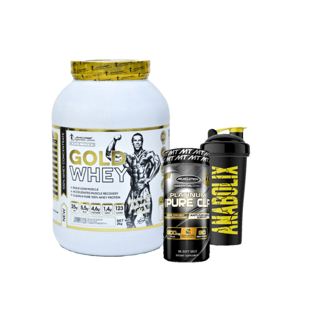 Gold whey + Muscletech Cla + Shaker - The Supplements Factory