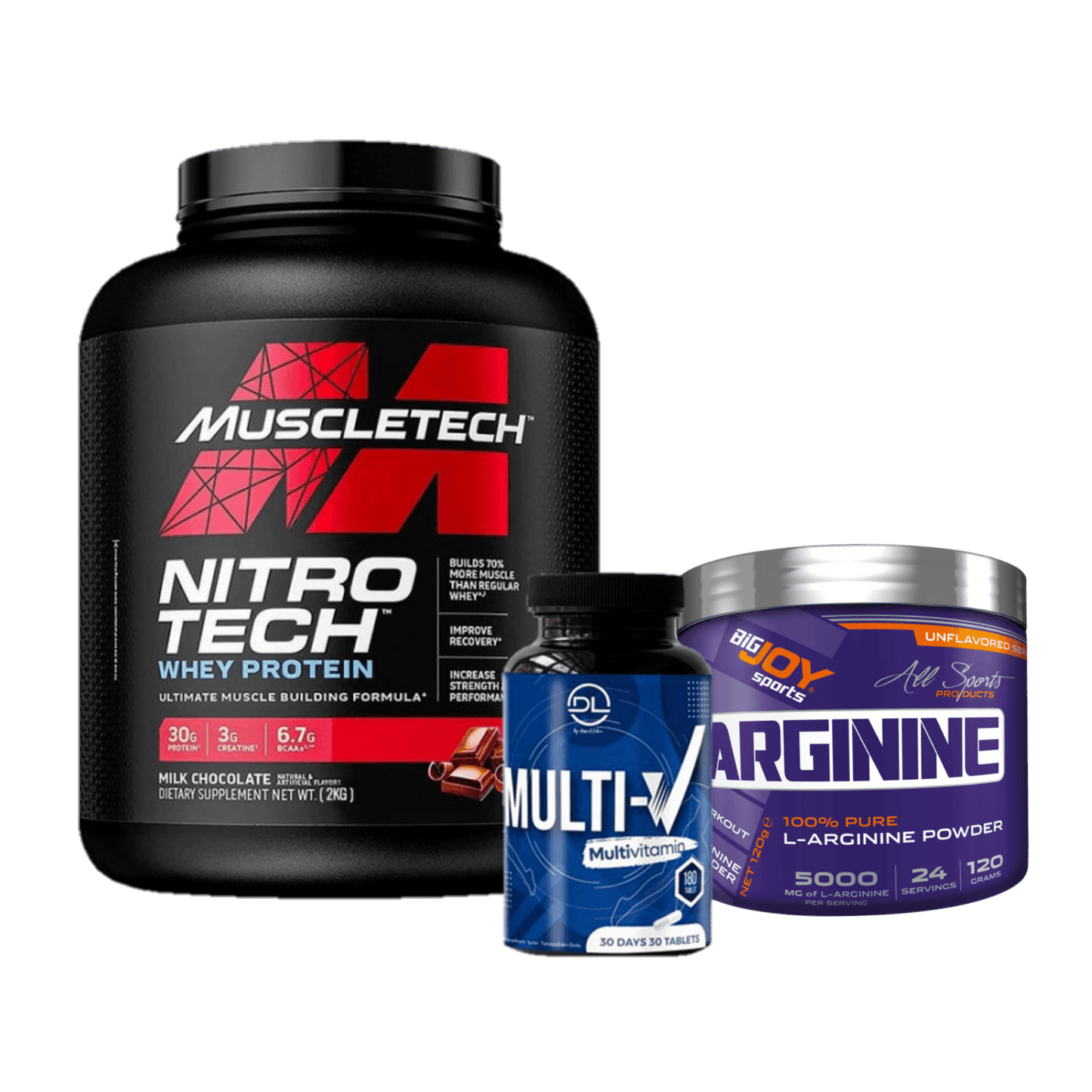 Nitrotech 4Lbs + Arginine + Multivitamins - The Supplements Factory