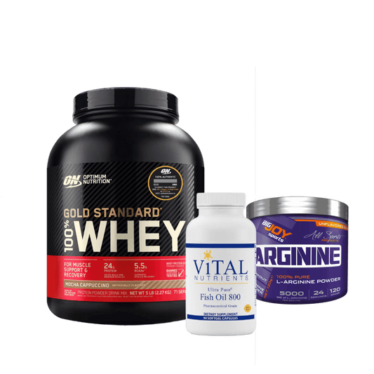 Gold Whey 5lbs + Vital Fishoil 90 Capsules + Multi Vitamins - The Supplements Factory