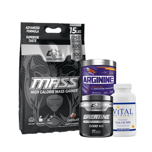 Gainer Core +Creatine+Arginine Powder+Fishoil - The Supplements Factory